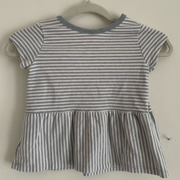 6-9M gray and white stripe peplum top from Carter’s - Picture 4 of 4
